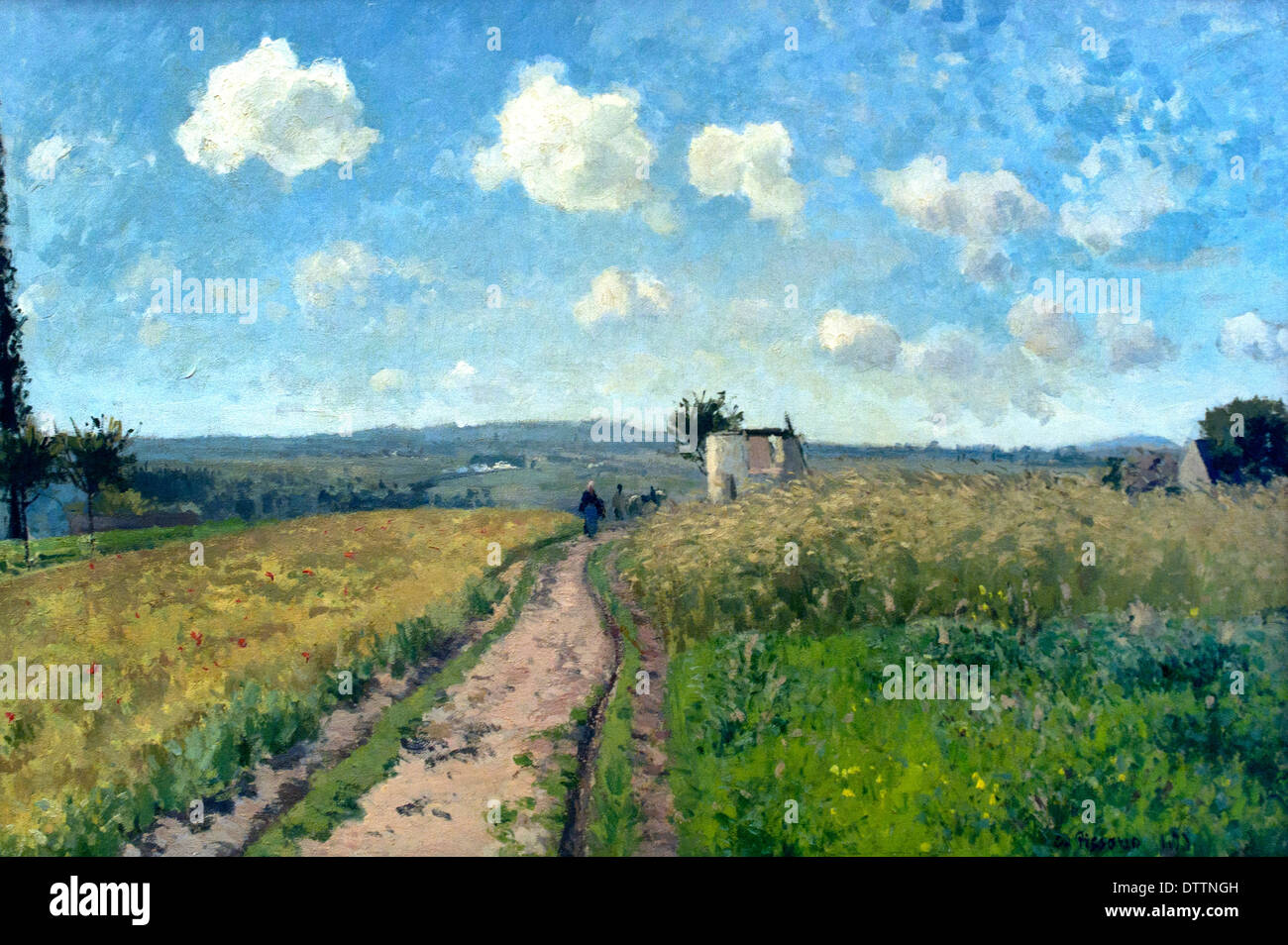 Morning in June Saint Quen l`Aumone 1873 Camille Pissarro 1830 - 1905 France French Stock Photo